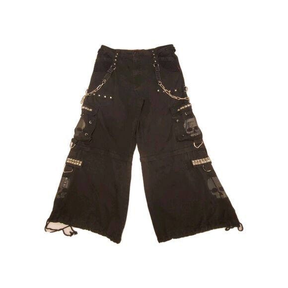 Tripp NYC Daang Goodman Mens XL Dagger Cargo Zip Off Chain Rave Baggy Goth Pants - Picture 1 of 12